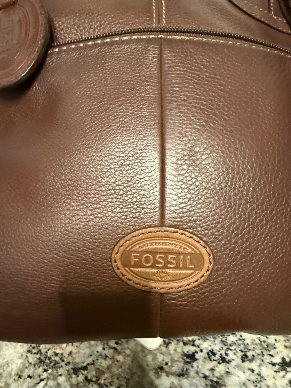 Fossil Brown Leather Crossbody Bag - Picture 4 of 10
